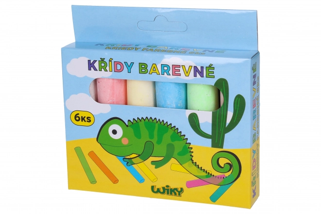 Farebné kriedy na chodník 6ks