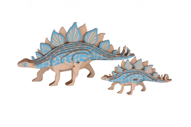 Drevené 3D puzzle Stegosaurus 2v1