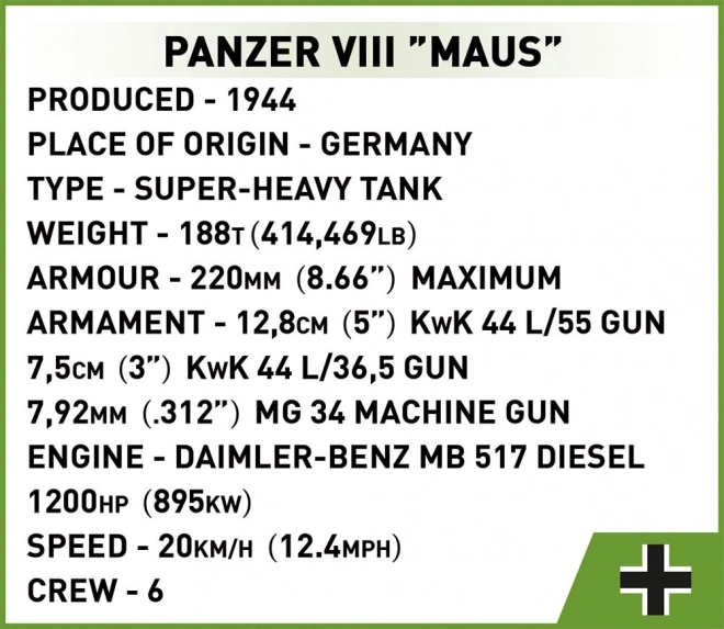 Kocky Panzer VIII Maus