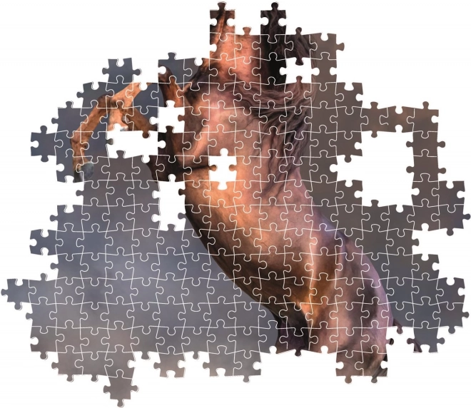 Clementoni Puzzle 500 dielikov Divoký červený žrebec