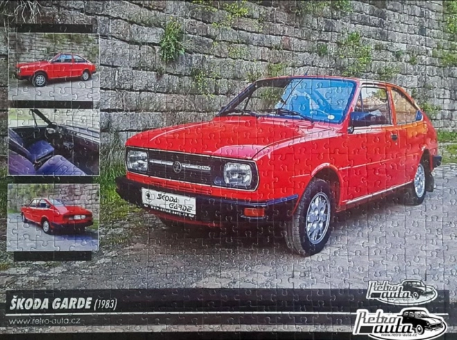 Skladačka retro áut Škoda Garde 1983 - 500 dielikov