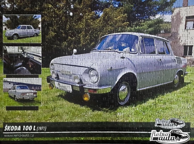 RETRO AUTÁ Puzzle Škoda 100 L (1971) 500 dielikov