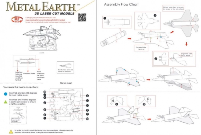 Metal Earth 3D puzzle Stíhací lietadlo F-35 Lightning II