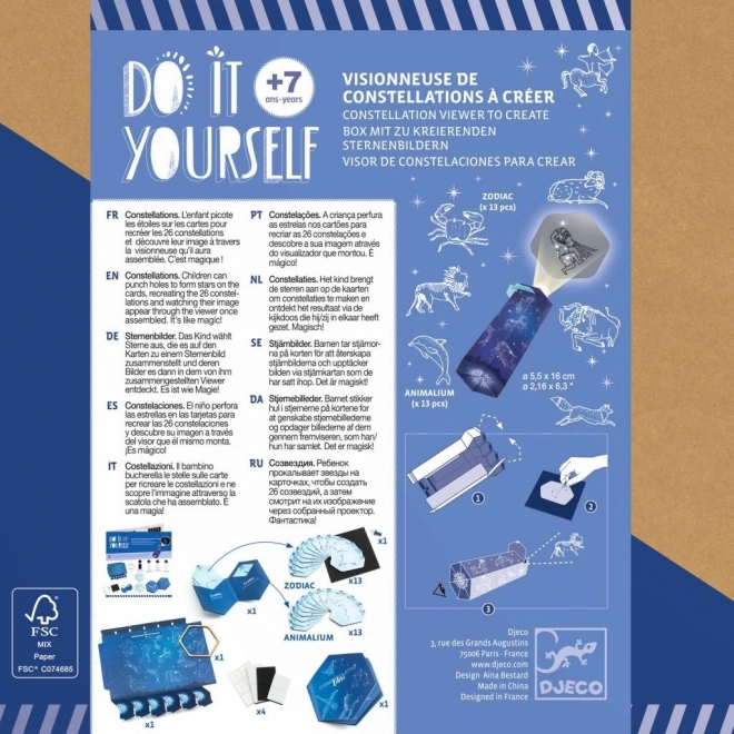 Projekčná Lampa Súhvezdia DJECO DIY