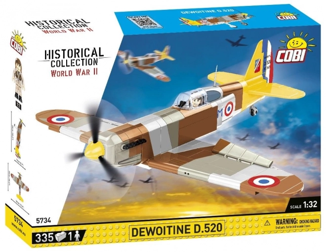 Model lietadla Dewoitine D.520 z 2. svetovej vojny v mierke 1:32