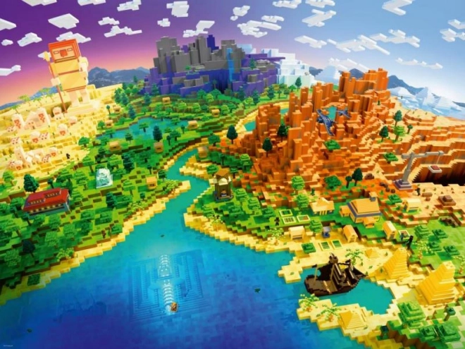 Puzzle 1500 dielikov Minecraft svet