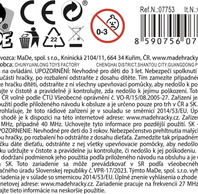Autobus na diaľkové ovládanie so svetlami
