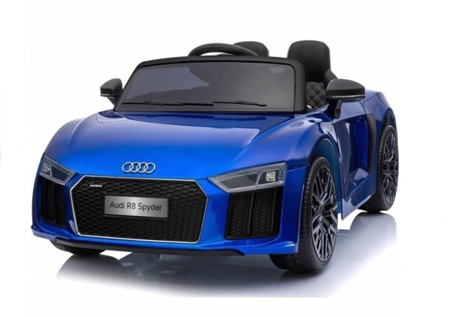 Modrý akumulátorový automobil Audi R8 Spyder