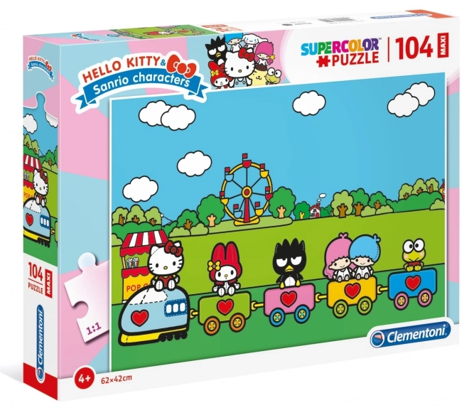 Puzzle Hello Kitty a kamarádi Maxi 104 dielikov