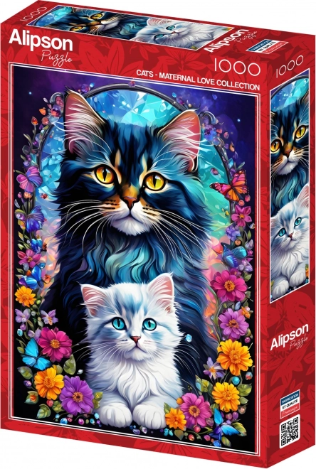 Puzzle Materská láska: Mačky 1000 dielikov