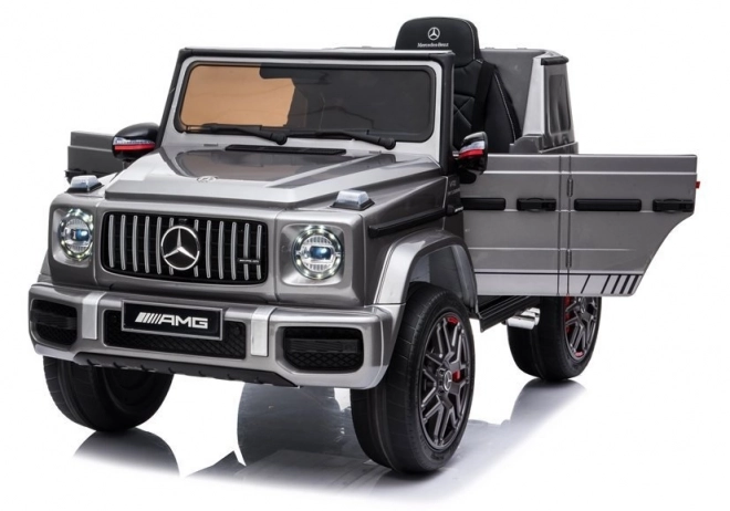 Auto na akumulátor Mercedes G63 AMG strieborné lakované