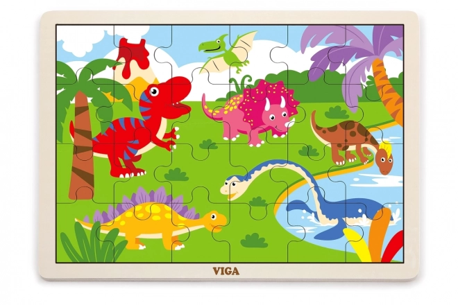 Drevené puzzle - Dinosauri