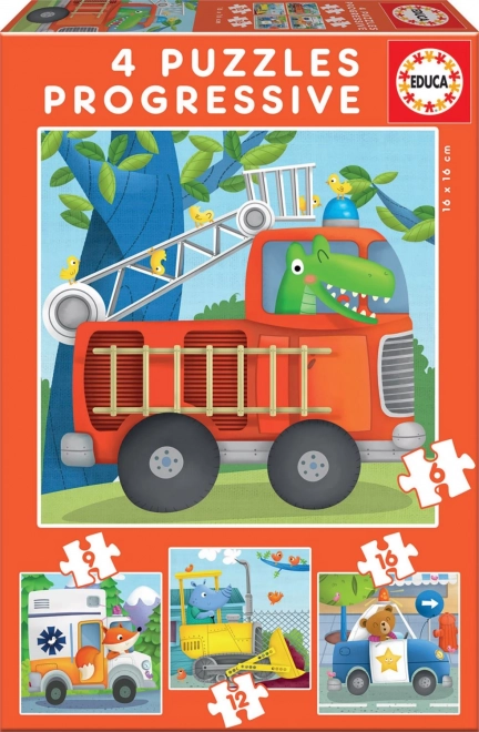 Educa puzzle Zvierací záchranári 4v1