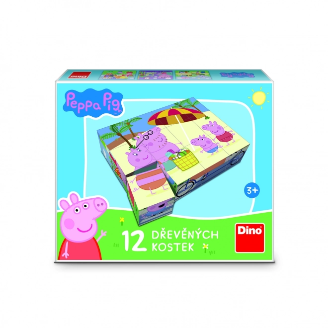 Drevené licenčné kocky Peppa Pig