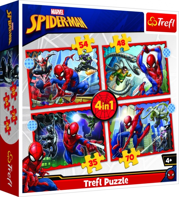 Trefl Puzzle Hrdinný Spiderman 4v1