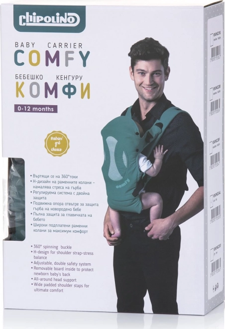 Detské nosítko Comfy čierna, modrá