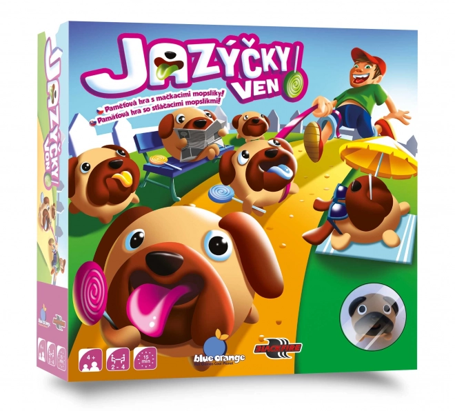 Jazyčky von! Pamäťová hra s mopslíkmi
