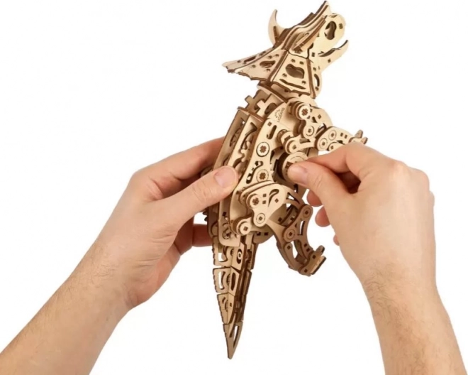 Ugears 3D drevené mechanické puzzle Triceratops