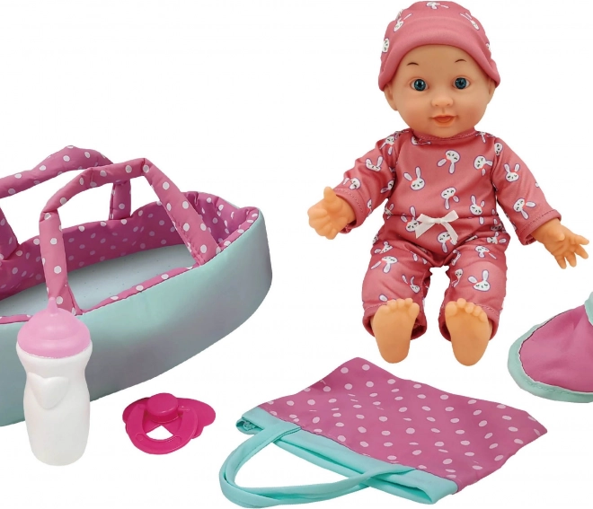 Mäkké bábätko s prenosnou taškou 30 cm