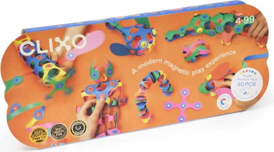 Magnetické kocky Clixo Super Rainbow, 60 prvkov