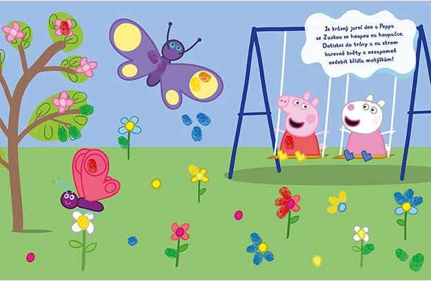 Farebné pršteky Peppa Pig