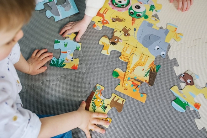 Obojstranné puzzle Treflíci v ZOO super maxi