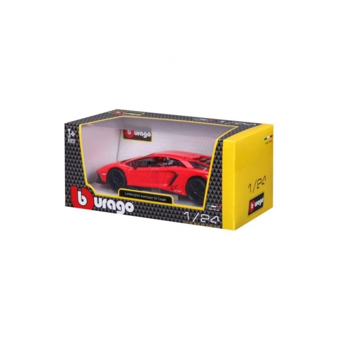 Bburago Lamborghini Aventador červené 1:24