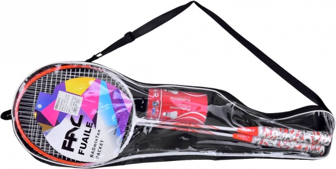 Kompletná sada na bedminton s raketami a košíkmi v obale