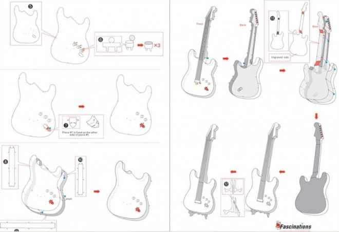 Metal Earth 3D Puzzle Elektrická Gitara