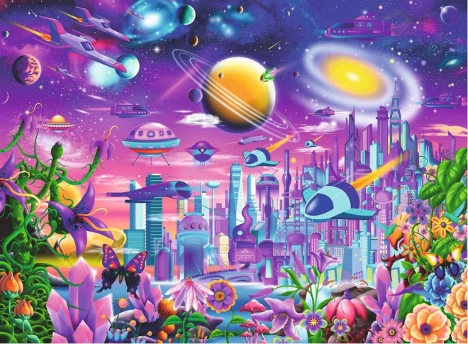 Puzzle Vesmírne mesto XXL 200 dielikov od Ravensburger