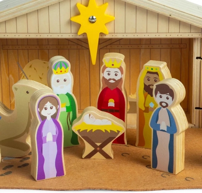 Bigjigs Toys Drevený Vianočný Betlehem