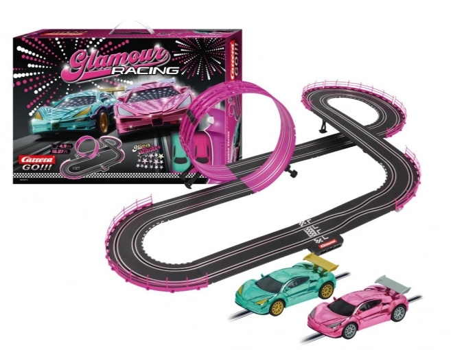 Dráha Carrera GO!!! Glamour Racing s autami Girls Power 4,9m