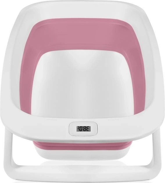 Lionelo Skladacia vanička s teplomerom a lehátkom Pink Magnolia