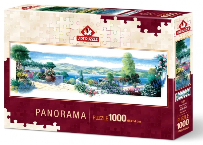 Panoramatické puzzle Záhrada na terase