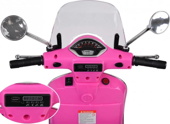 Elektrický skúter Vespa GTS Super pre deti – Ružová