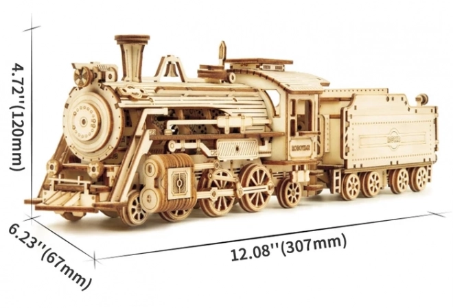 Lokomotíva - Parný expres - 3D drevené puzzle