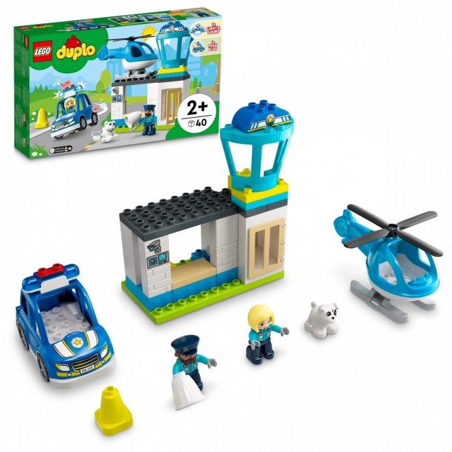 Lego Duplo policajná stanica a vrtuľník