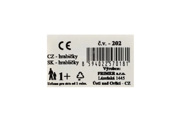 Hrabičky na piesok 19cm 4 farby