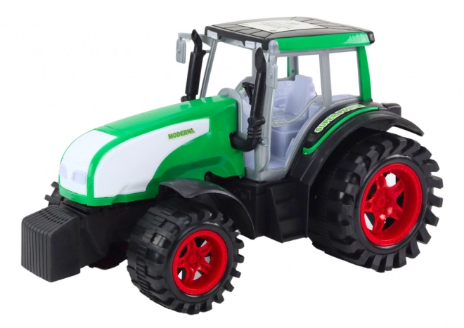 Veľký zelený farmársky traktor