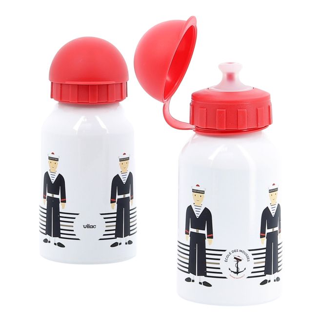 Kovová fľaša s námorníkmi