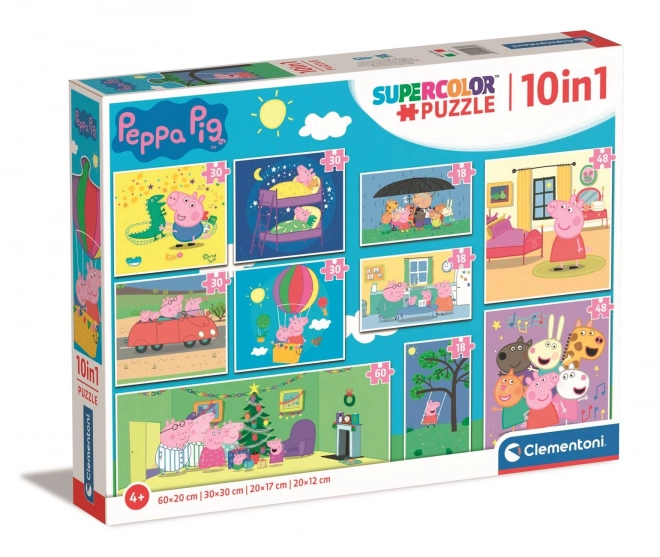 Puzzle Prasiatko Peppa 10v1