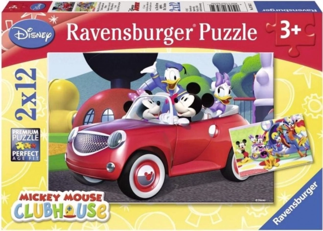 Ravensburger Puzzle Mickey Mouse a priatelia 2x12 dielikov