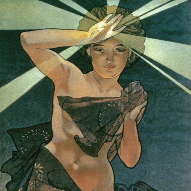 Poznámkový kalendár Alfons Mucha 2026