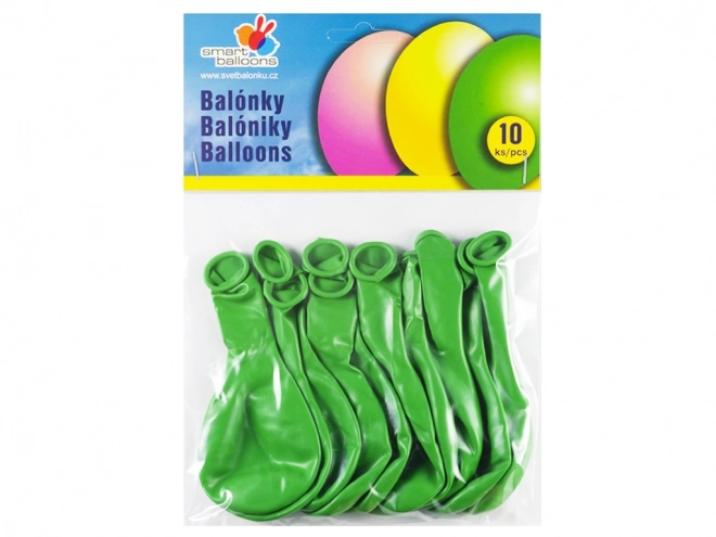 Zelené okrúhle nafukovacie balóniky 26 cm