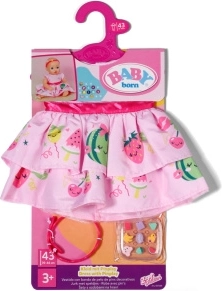 BABY born šaty s čelenkou a systémom Pinplay, 43 cm