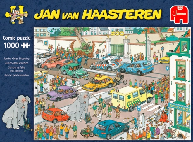 Jumbo jigsaw puzzle Jan van Haasteren Nakupovanie 1000 dielikov