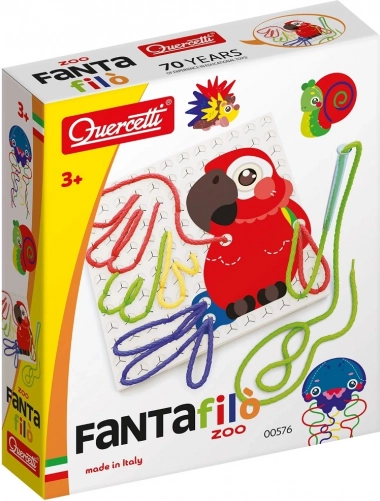 quercetti fantafilò zoo vyšívacia prepletacia sada pre deti