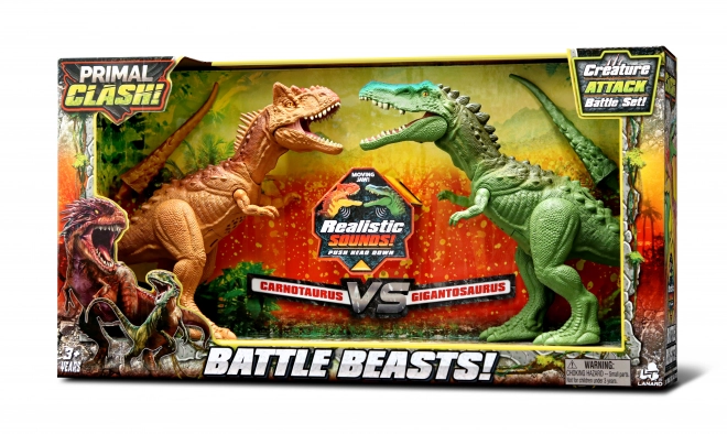 Dino Bitka Set Carnotaurus vs Gigantosaurus