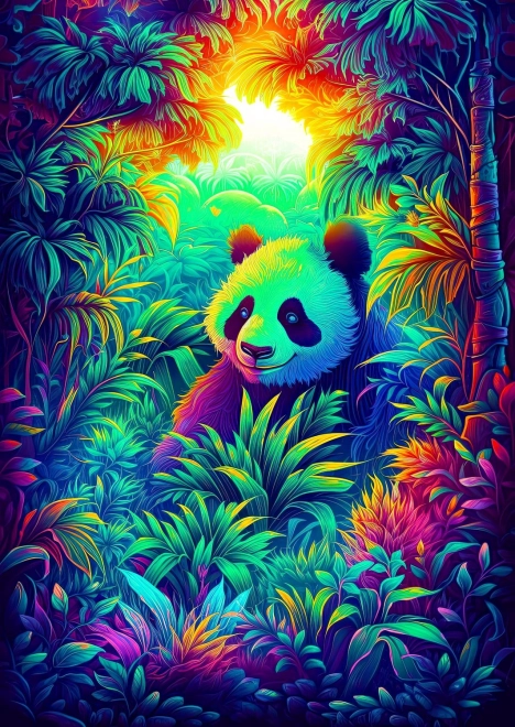 Užívajte si Panda kútik - Puzzle 1000 dielikov