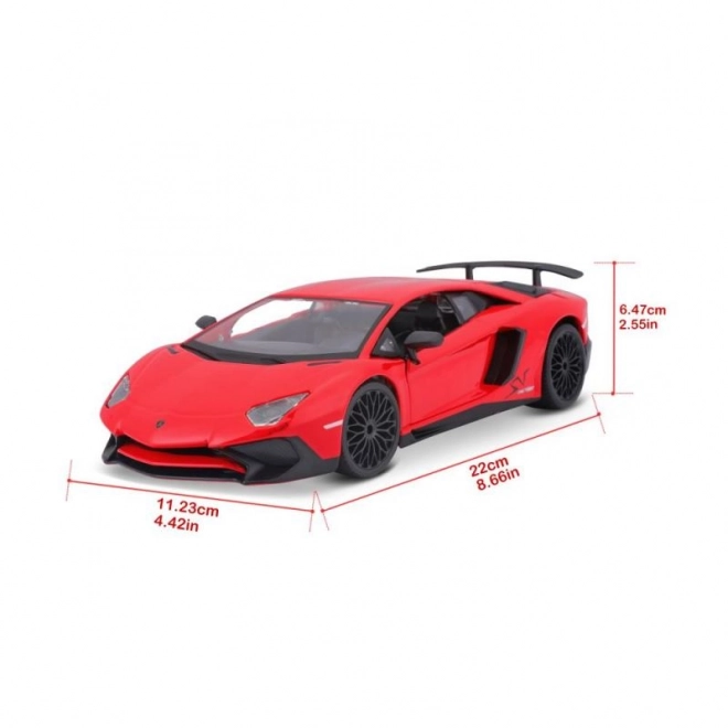 Bburago Lamborghini Aventador červené 1:24